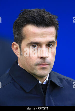 Everton manager Marco Silva lors de la Premier League match au stade AMEX, Brighton. Banque D'Images