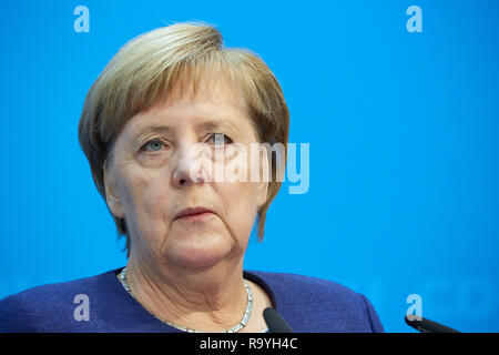 05.11.2018, Berlin, Allemagne - Angela Merkel - Vorsitzende der CDU Deutschlands bei einer Pressekonferenz. 00R181105D134CARO.JPG [communiqué de modèle : Non Banque D'Images