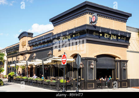 Fort ft. Lauderdale Florida, Pembroke Pines, boutiques à Pembroke Gardens Mall, The Pub, anglais, restaurant restaurants repas café cafés, bar-salon pub Banque D'Images