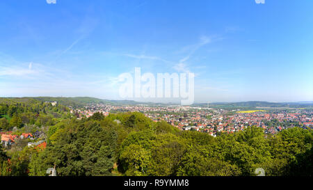 Vue de la ville Blankenburg dans le Harz Banque D'Images