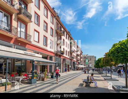 Boutiques et cafés sur Świdnicka dans le centre-ville, à Wroclaw, Silésie, Pologne Banque D'Images