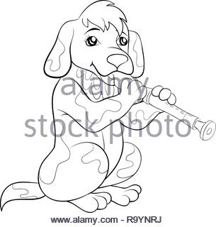 Coloriages Pour Les Enfants Le Chien Cartoon Style