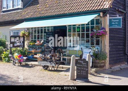 L'affichage extérieur, Aldeburgh Village Store, vieille Holmes Road, Aldeburgh, Suffolk, Angleterre, Royaume-Uni Banque D'Images