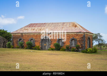 Maison de maître dans le Roussel Trianon plantation de sucre de Marie Galante près de la Guadeloupe, parmi les plus grandes usines de transformation de canne à sucre de l'islan Banque D'Images