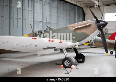 Spitfire, à l'Imperial War Museum, Duxford, Cambridgeshire, uk Banque D'Images