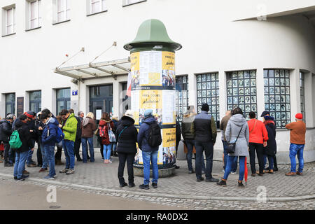 L'usine d'Oskar Schindler Museum, dit la triste histoire de l'expérience de la guerre juive sous occupation nazie de LA SECONDE GUERRE MONDIALE, à Cracovie, Pologne Banque D'Images