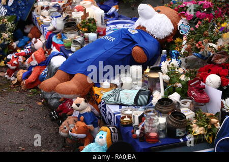 Le duc et la duchesse de Cambridge visiter le site hommage et Leicester City Football Club's King Power Stadium dispose d''atmosphère où : Leicester, Royaume-Uni Quand : 28 novembre 2018 Crédit : John Rainford/WENN Banque D'Images