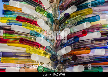 Arbre de Noël en verre, Murano, Venise, Italie. Banque D'Images