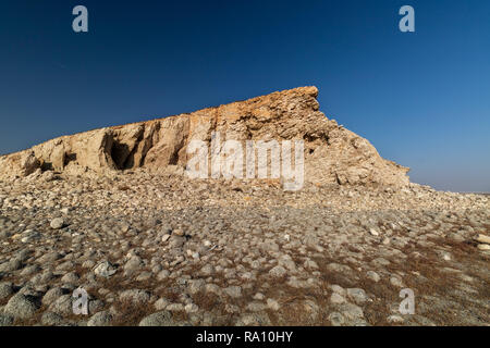 Le Lac d'orumieh, la côte de l'Île Espir, la troisième plus grande île du lac Urmia avec une superficie de 1500 hectare Banque D'Images