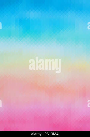 Couleur haute résolution & triangulaire losange arrière-plan. Du rose au bleu de couleur arc-en-ciel triangle abstrait et géométrique rhombus gradient background Banque D'Images