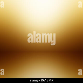 Soft et troubles de l'or et de couleur orange abstract background avec réflexion. Banque D'Images