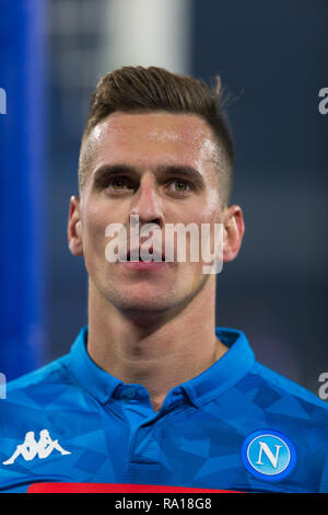 Naples, Campanie, Italie. Dec 29, 2018. Arkadiusz Milik du SSC Napoli vu après la série d'un match de football entre SSC Napoli et Bologne FC au stade San Paolo. Vicinanza/crédit : Ernesto SOPA Images/ZUMA/Alamy Fil Live News Banque D'Images