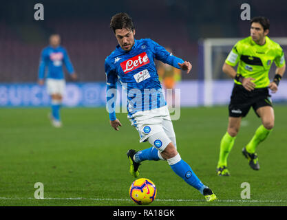 Naples, Campanie, Italie. Dec 29, 2018. Simone Verdi de SSC Napoli vu en action au cours de la série d'un match de football entre SSC Napoli vs FC Bologne au stade San Paolo. Vicinanza/crédit : Ernesto SOPA Images/ZUMA/Alamy Fil Live News Banque D'Images