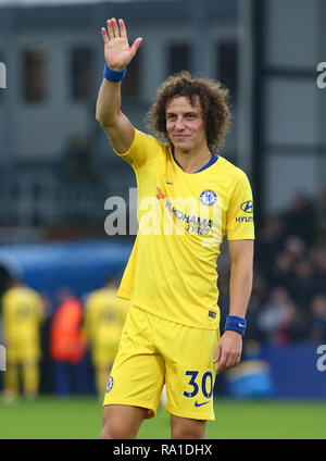 Londres, Royaume-Uni. 30 décembre 2018. Chelsea David Luiz au cours de la Premier League entre Crystal Palace et Chelsea à Selhurst Park Stadium , , Londres, Angleterre le 30 décembre 2018. Action Sport Crédit photo FA Premier League Ligue de football et les images sont soumis à licence. DataCo Usage éditorial uniquement. Pas de vente d'impression. Aucun usage personnel des ventes. Action Crédit : Foto Sport/Alamy Live News Banque D'Images