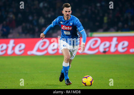 Naples, Campanie, Italie, 29-12-18, Serie A football match SSC Napoli - Naples au stade San Paolo en photo Fabián Ruiz Peña en action Banque D'Images