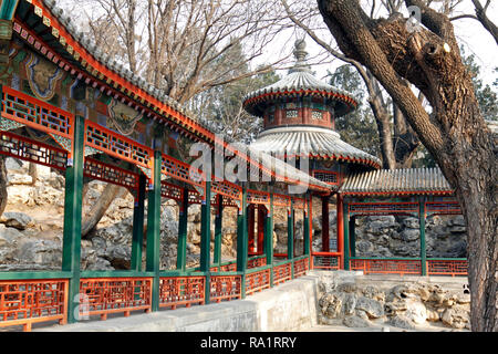 Jardin de la vertu et de l'humanité. Il de Yuan. Summer palace, Beijing, République populaire de Chine. Banque D'Images