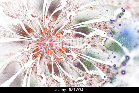 Abstract fractal flower design généré par ordinateur. Art numérique pour tablet, fond d'écran ou à la création de la maquette de la couverture. Banque D'Images