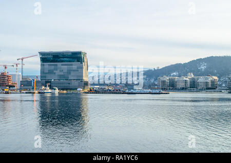 Site de construction du nouveau musée beaucoup d'Oslo. Banque D'Images