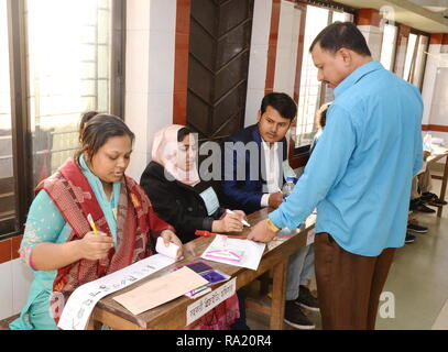 Dhaka, Bangladesh. Dec 30, 2018. 11e législature élection de 300 constitutions tenu au Bangladesh, Dacca. Credit : Bayazid Akter/Pacific Press/Alamy Live News Banque D'Images