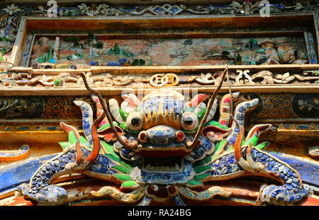 Le Bastion de l'est Dragon Gate,fragment, de la Cité Interdite, l'Impériale Hue, Vietnam Banque D'Images