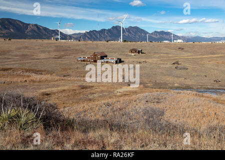 Denver, Colorado - Le Lindsay Ranch dans les Rocky Flats National Wildlife Refuge,. Le ranch a fonctionné jusqu'en 1951 lorsque le gouvernement a acheté à cons Banque D'Images