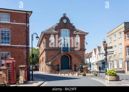 Shire Hall, Market Hill, Woodbridge, Suffolk, Angleterre, Royaume-Uni Banque D'Images