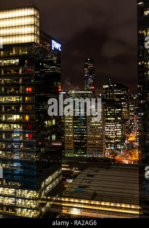 Une élévation de la ville de Toronto vu de Maple Leaf Square à Toronto, au Canada. Banque D'Images