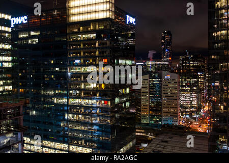 Une élévation de la ville de Toronto vu de Maple Leaf Square à Toronto, au Canada. Banque D'Images