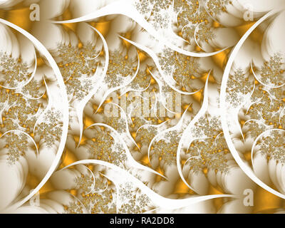 Fond Fractal formant des motifs en spirale et des formes. Texture fractale Banque D'Images