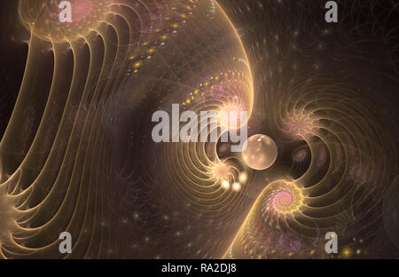Belle couleur forme d'une galaxie spirale tornade dans l'espace lointain. Résumé de la couverture lumineuse. Graphique de l'oeuvre numérique magie astrologie. Genres d'ordinateur Banque D'Images