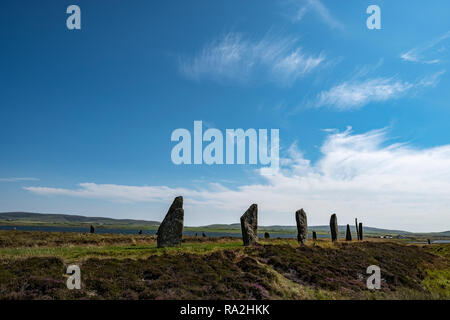 L'anneau de Shetlands, un monument néolithique et une partie de l'Orkney Site du patrimoine mondial de l'époque néolithique dans les îles Orkney de l'Ecosse Banque D'Images