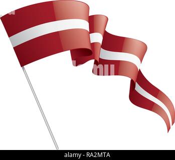 La Lettonie drapeau, vector illustration sur fond blanc Illustration de Vecteur