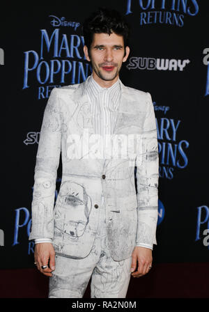 'Mary Poppins' Premiere - Arrivées avec : Ben Whishaw Où : Los Angeles, California, United States Quand : 29 Nov 2018 Apega/WENN.com Crédit : Banque D'Images