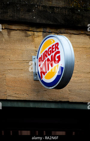 Burger King signer sur place, une chaîne mondiale d'hamburger de restauration rapide fondée en 1953 Banque D'Images