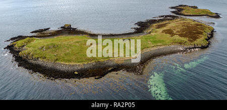 Antenne d'Clagain Coral Beach sur l'île de Skye - Ecosse. Banque D'Images