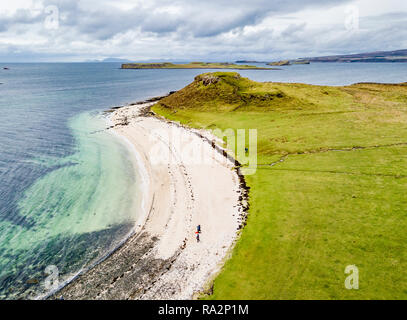 Antenne d'Clagain Coral Beach sur l'île de Skye - Ecosse. Banque D'Images