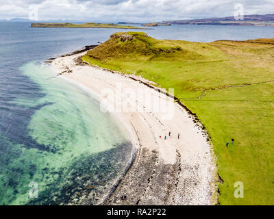 Antenne d'Clagain Coral Beach sur l'île de Skye - Ecosse. Banque D'Images