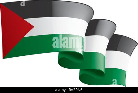 Drapeau Palestine, vector illustration sur fond blanc Illustration de Vecteur