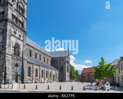 La cathédrale de Lund (Lunds domkyrka), Lund, Scania, Suède Banque D'Images