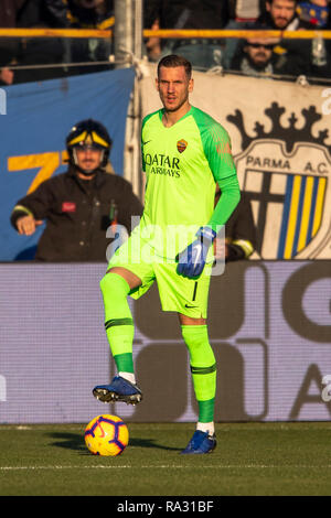 Robin Patrick Olsen (Roma) au cours de l'Italien 'Serie' un match entre Parme 0-2 Roma au stade Ennio Tardini le 29 décembre , 2018 à Parme (Italie). (Photo de Maurizio Borsari/AFLO) Banque D'Images