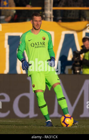 Robin Patrick Olsen (Roma) au cours de l'Italien 'Serie' un match entre Parme 0-2 Roma au stade Ennio Tardini, le 29 décembre 2018 à Parme (Italie). Credit : Maurizio Borsari/AFLO/Alamy Live News Banque D'Images