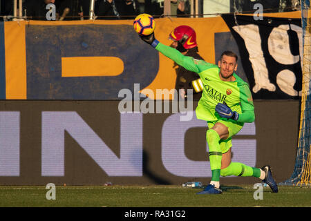 Robin Patrick Olsen (Roma) au cours de l'Italien 'Serie' un match entre Parme 0-2 Roma au stade Ennio Tardini, le 29 décembre 2018 à Parme (Italie). Credit : Maurizio Borsari/AFLO/Alamy Live News Banque D'Images