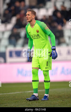 Robin Patrick Olsen (Roma) au cours de l'Italien 'Serie' un match entre Parme 0-2 Roma au stade Ennio Tardini, le 29 décembre 2018 à Parme (Italie). Credit : Maurizio Borsari/AFLO/Alamy Live News Banque D'Images