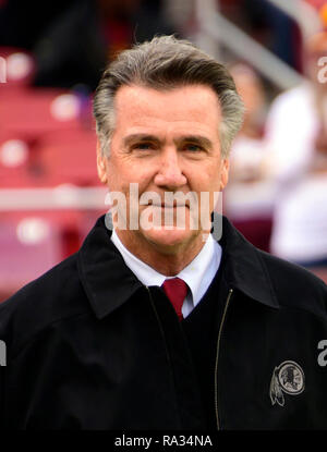 Redskins de Washington le président de l'équipe Bruce Allen sur le terrain avant le match contre les Eagles de Philadelphie à FedEx Field à Landover, Maryland le 30 décembre 2018. Credit : Ron Sachs/CNP /MediaPunch Banque D'Images