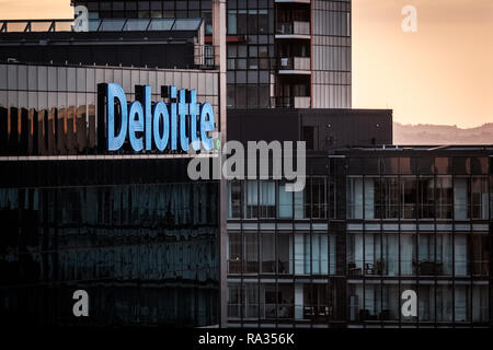 Auckland, Nouvelle-Zélande. 25Th Dec 2018. Logo de l'organisation comptable Deloitte vu à Auckland, en Nouvelle-Zélande. Credit : Hendrik Osula SOPA/Images/ZUMA/Alamy Fil Live News Banque D'Images