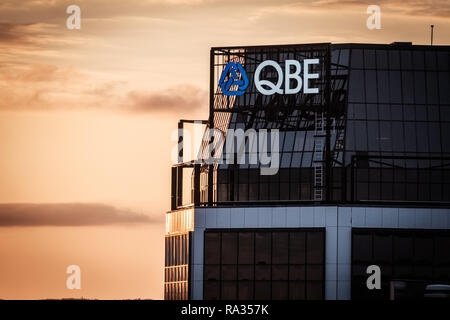 Auckland, Nouvelle-Zélande. 25Th Dec 2018. Logo de la compagnie d'assurance australienne QBE vu à Auckland, en Nouvelle-Zélande. Credit : Hendrik Osula SOPA/Images/ZUMA/Alamy Fil Live News Banque D'Images