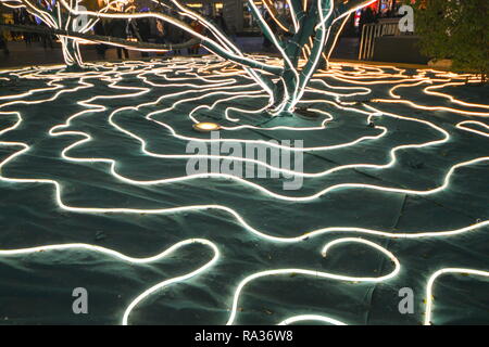 Beijing, Chine. 31 Dec, 2018. Le Solana Lights Festival a lieu à la Solana Shopping Mall, à Beijing, en Chine. Crédit : SIPA Asie/ZUMA/Alamy Fil Live News Banque D'Images