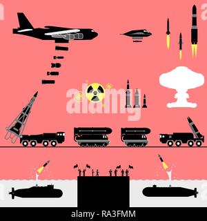 Alerte de guerre nucléaire Illustration de Vecteur