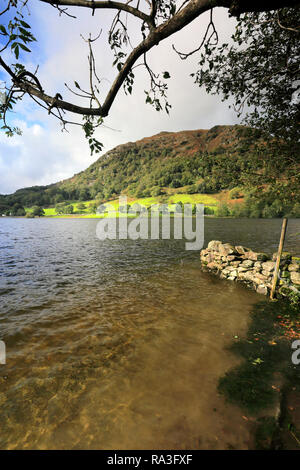 Vue d'automne sur Rydal Water, Parc National de Lake District, Cumbria, England, UK Banque D'Images