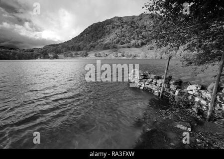 Vue d'automne sur Rydal Water, Parc National de Lake District, Cumbria, England, UK Banque D'Images